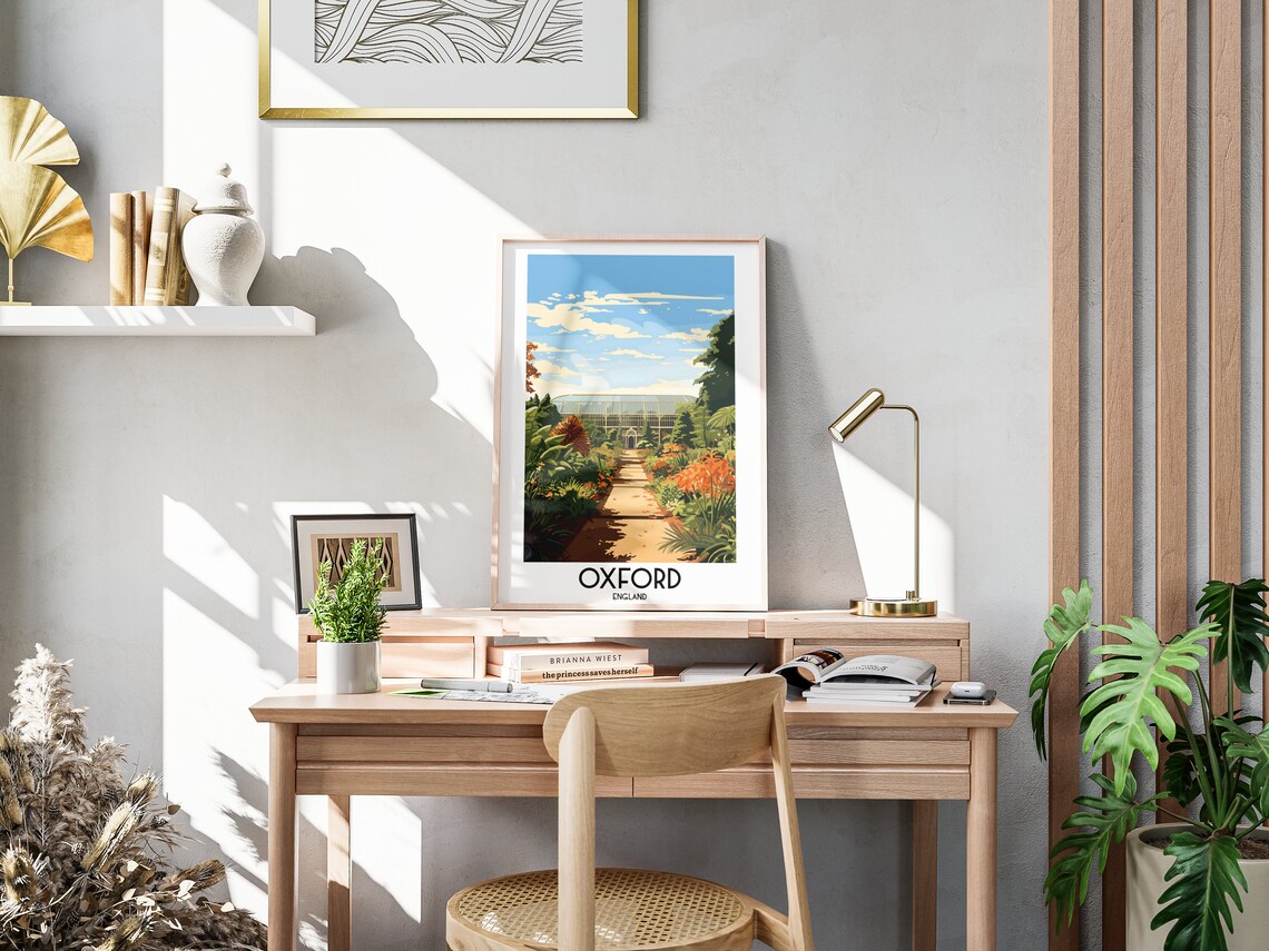 Oxford Travel Poster, England Home Decor - Image 3