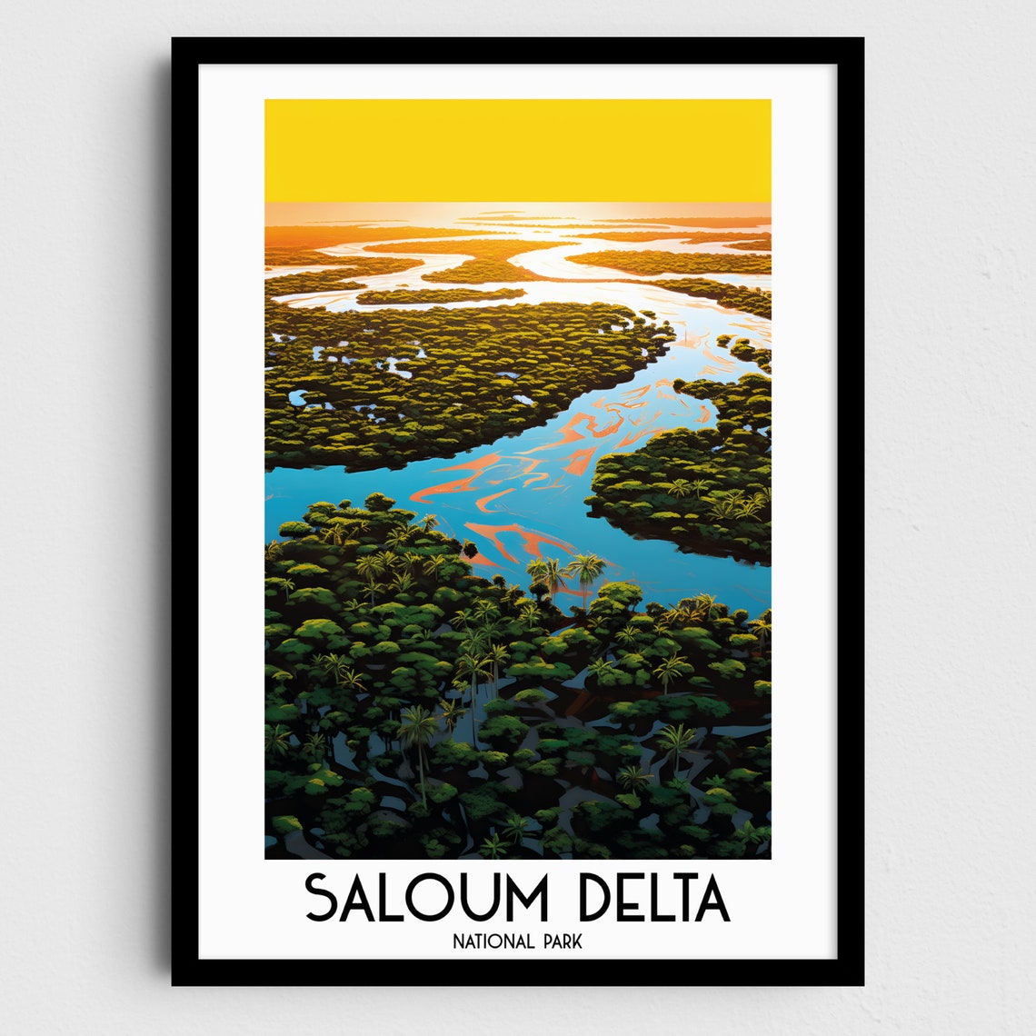 Saloum Delta Mangrove Waterways Golden Light National Park Poster