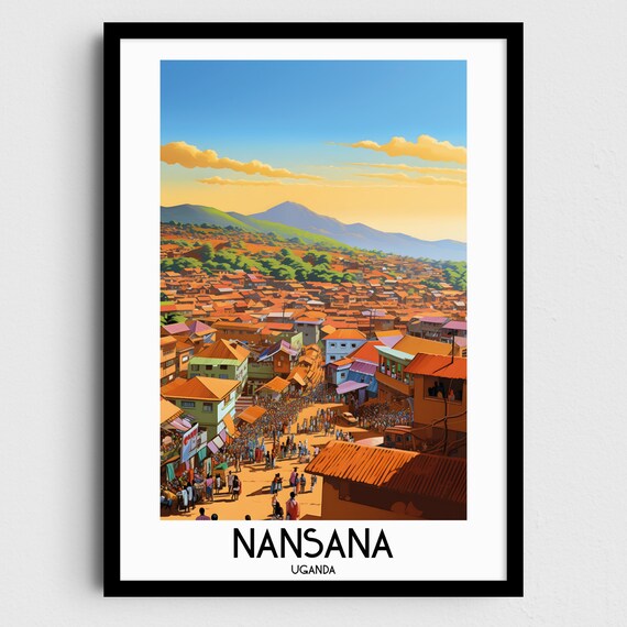 Nansana Travel Wall Art Uganda Painting Gifts Africa Home Decor Prints Posters Handmade Art Ugandan