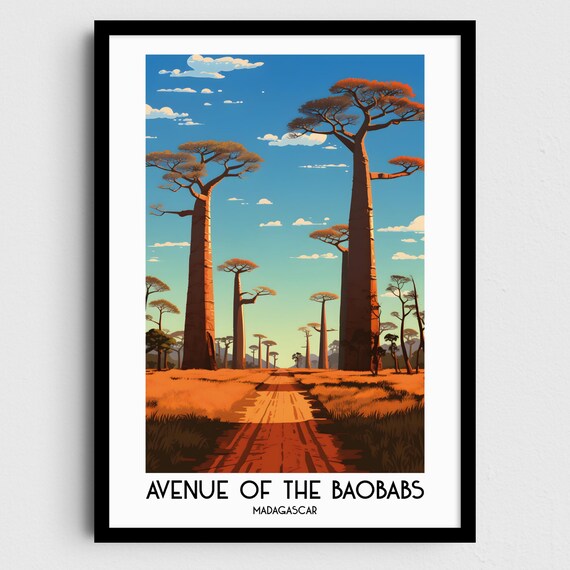 Avenue Of The Baobabs Travel Wall Art Madagascar Painting Gifts Africa Home Decor Prints Posters Handmade Art