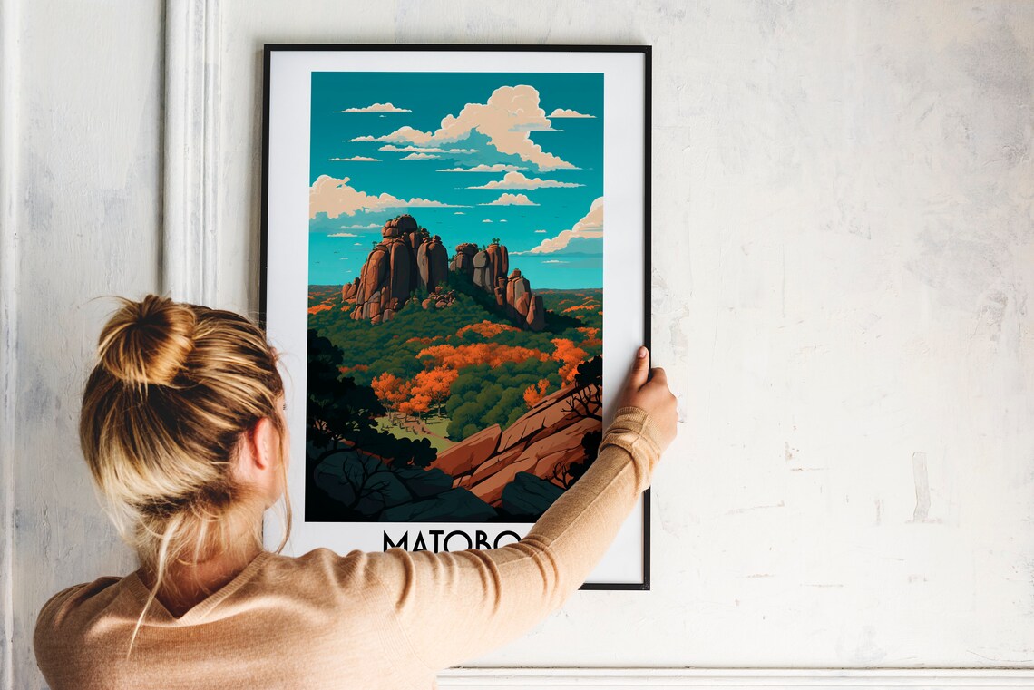 Matobo Travel Poster, Zimbabwe Home Decor Print - Image 2