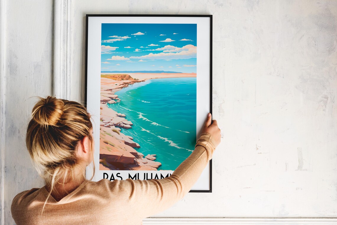Ras Muhammad Egypt Sinai Rocky Coast Turquoise Sea Travel Poster - Image 2