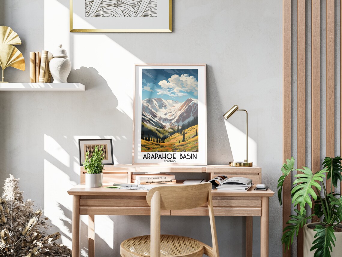 Arapahoe Basin Travel Poster, Colorado Painting - Image 3