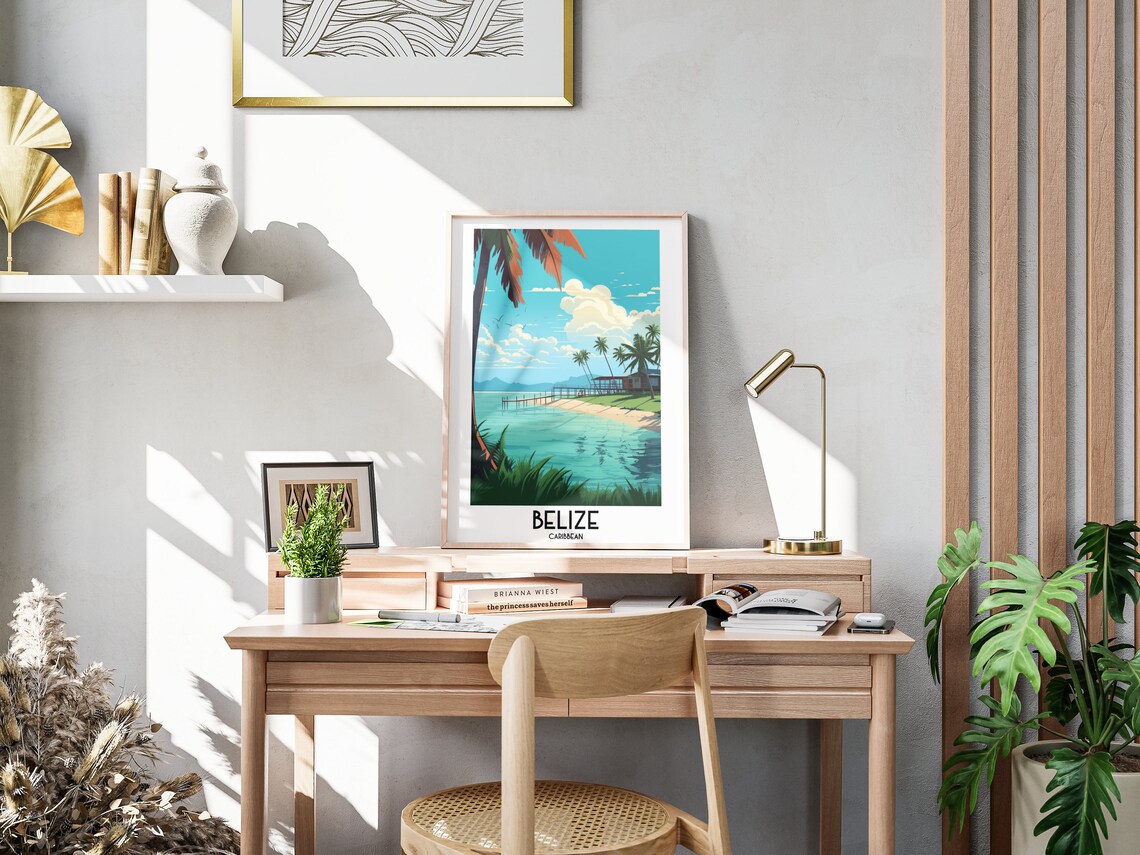 Belize Travel Poster, Caribbean Home Decor Print - Image 3