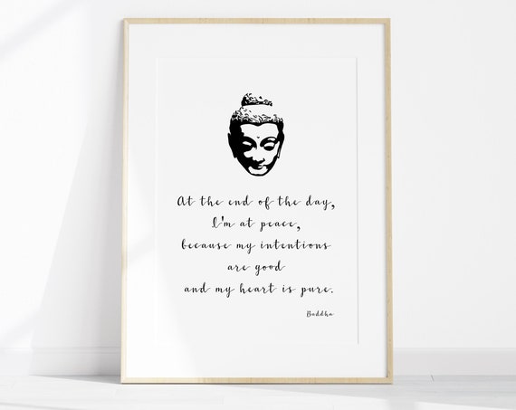 Buddha Quote Print Motivational Poster Positive Meditation Quotes Inner Peace Growth Mindset Art Instant Art