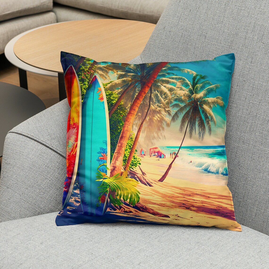 Surfers Paradise Tropical Beach Landscape Art Print - Image 3