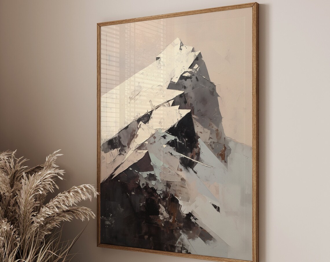 Abstract Mountains, Minimalist Japandi Wall Art - Image 4