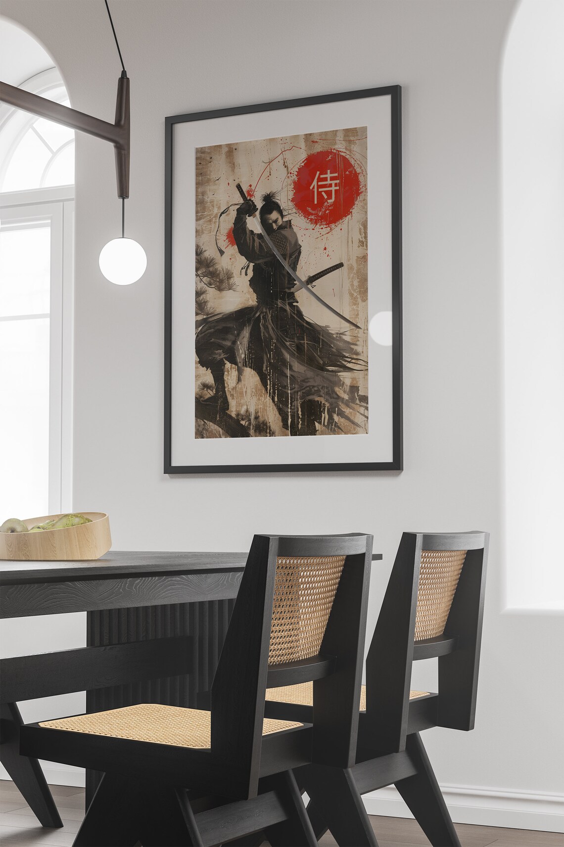 Traditional Samurai Kanji Calligraphy Art Print - Image 3