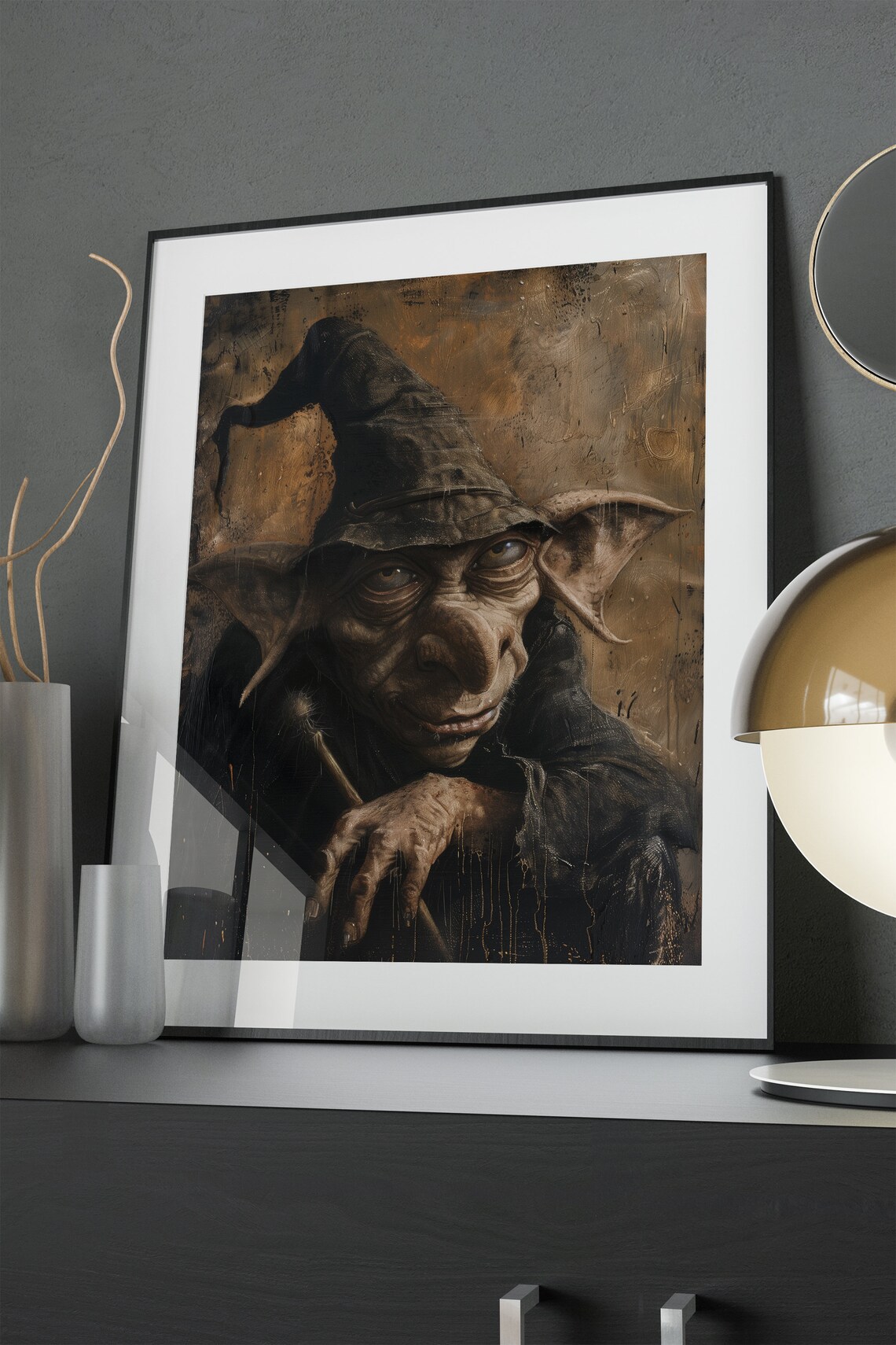 Whimsy House Elf Vintage Gothic Fantasy Art Print - Image 4