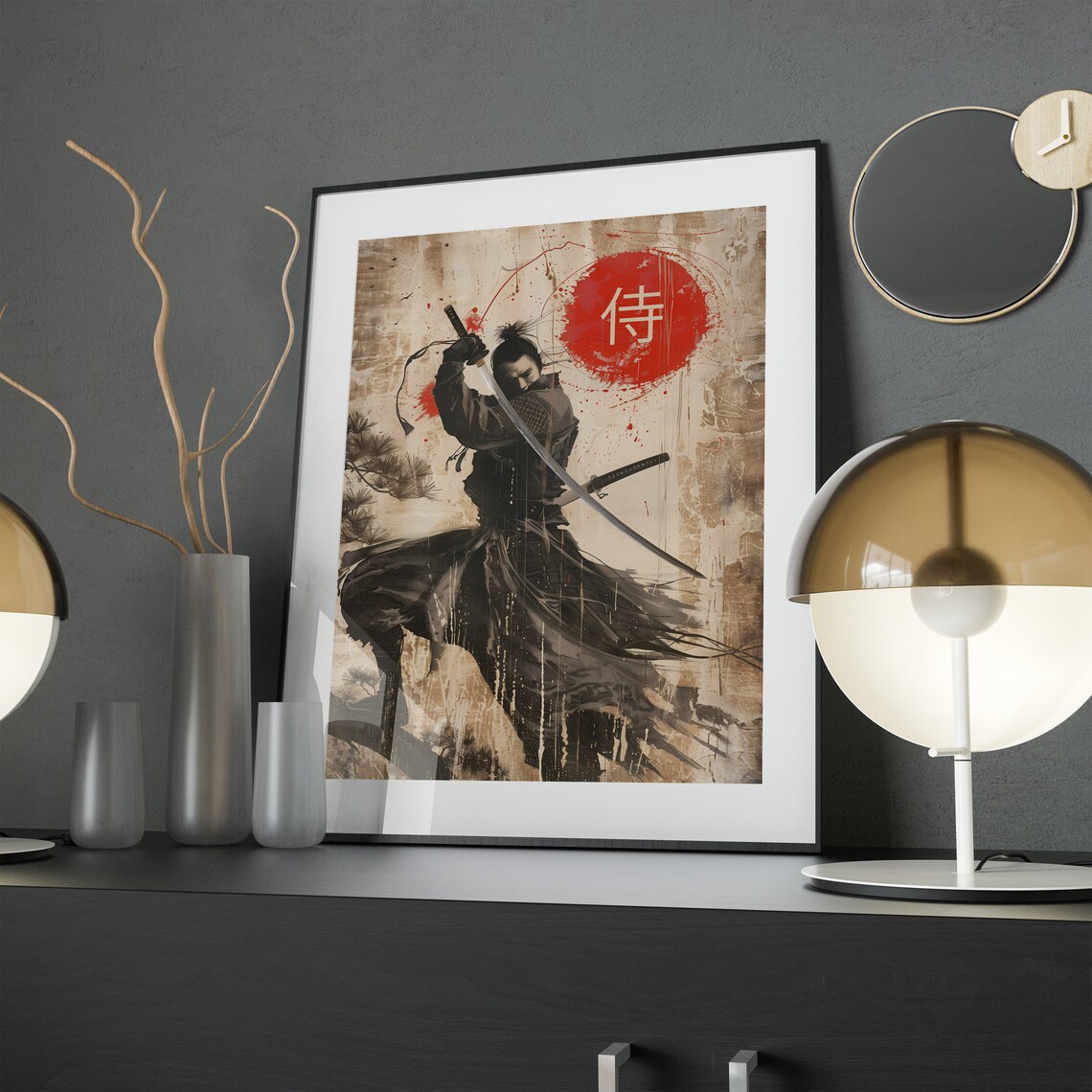 Traditional Samurai Kanji Calligraphy Art Print - Image 4
