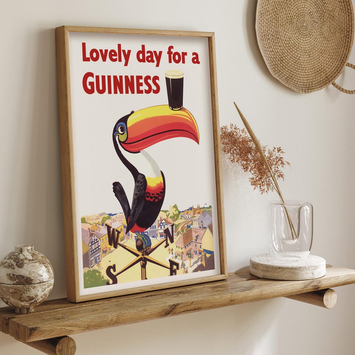 Lovely Day For A Guinness Toucan Weathervane Vintage Beer Poster - Image 2
