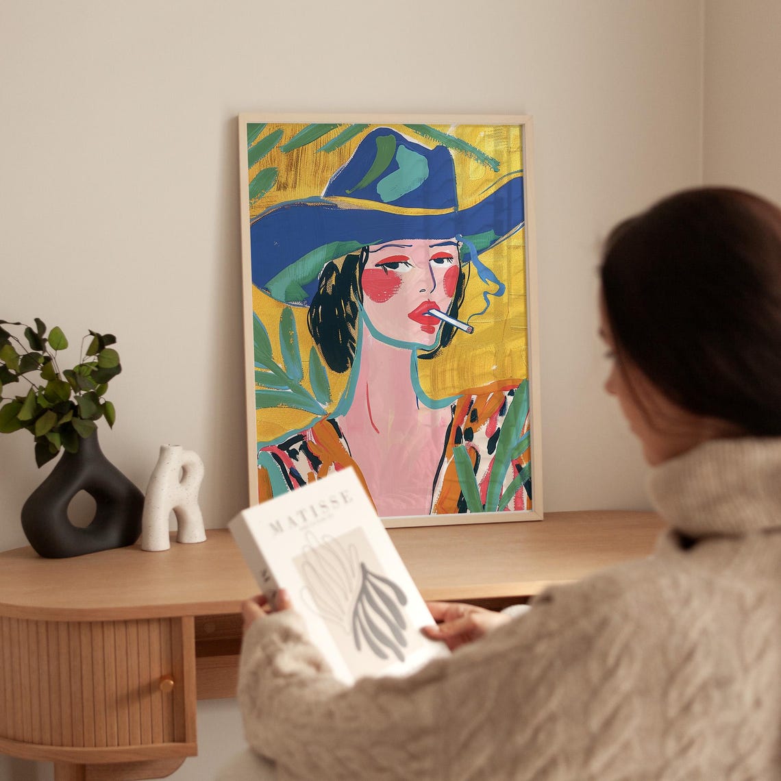 Cowgirl Wall Art Western Cowgirl Print Cowgirl Themed Art Cowgirl Poster Print Maximalist Cowgirl Print Cowgirl Room Decor - Image 2