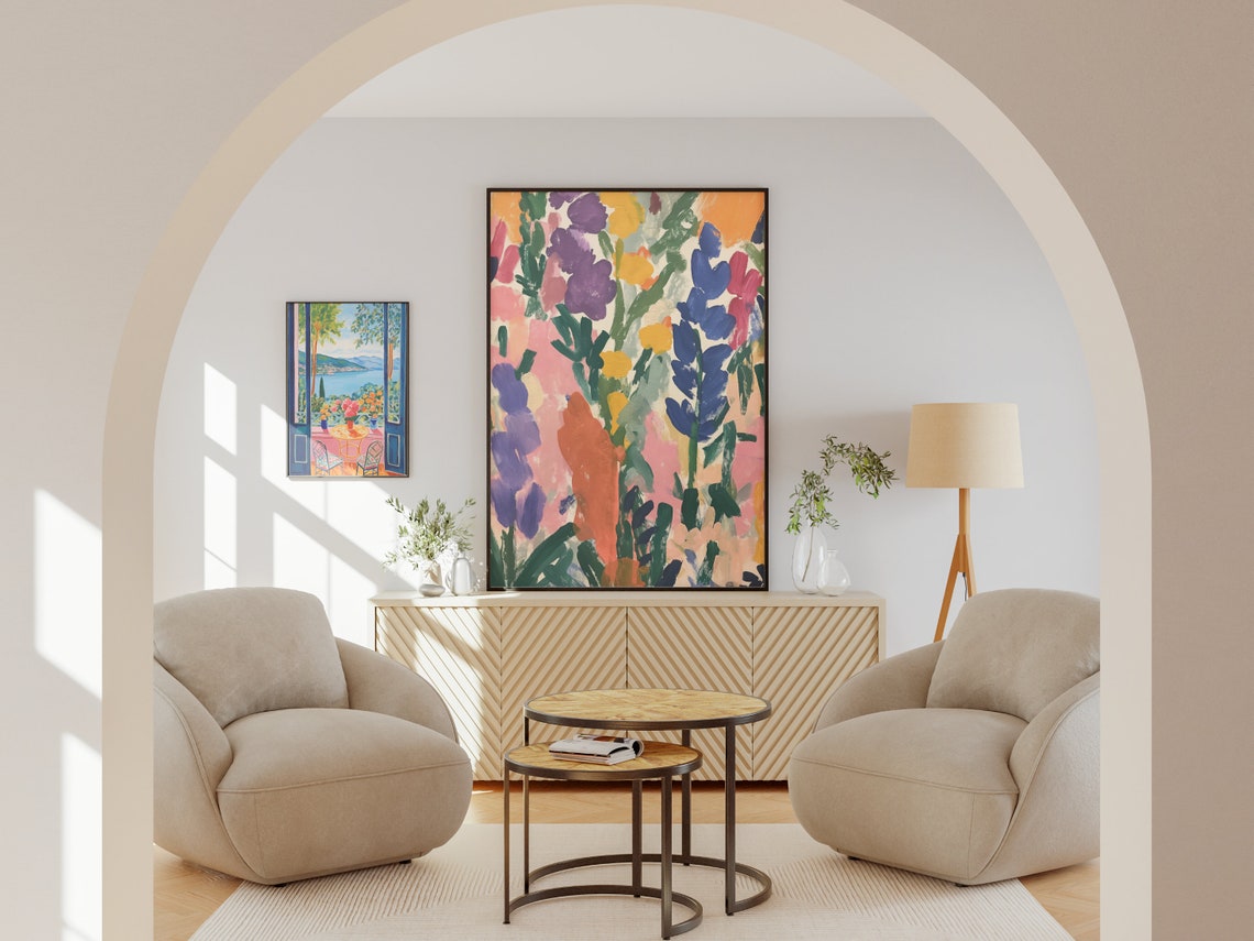 Abstract Wildflower Meadow Lupine Blooms Colorful Field Poster - Image 5