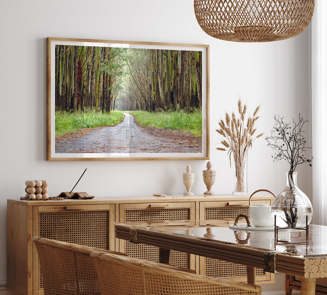 Hawaii Tropical Tree Lined Road Lush Green Corridor Drive Poster - Image 5