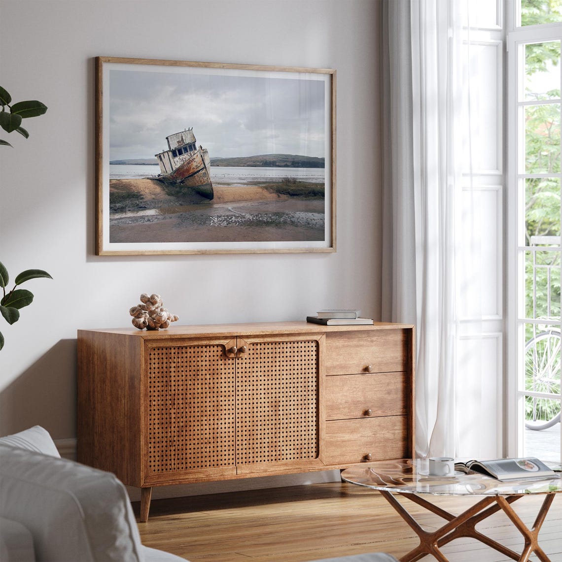 Shipwreck Fine Art Photography Print Rustic Coastal Wall Art Large Framed Or Unframed Moody Beach Poster For Home Decor - Image 4
