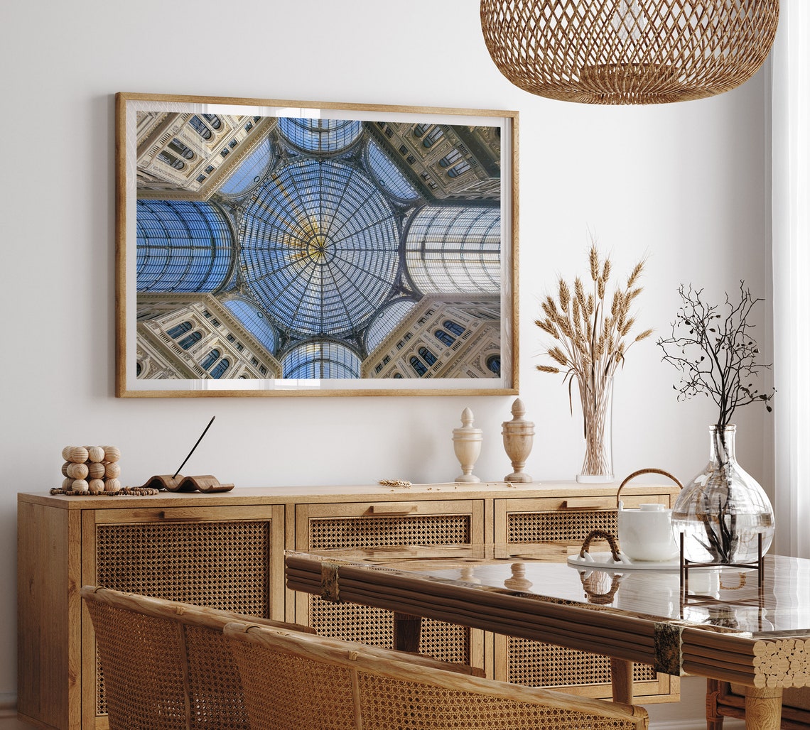 Italian Architecture Fine Art Photography Print Galleria Umberto Naples Italy Wall Art Framed Abstract Italy Travel Poster For Home Decor - Image 3