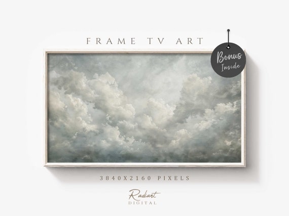Moody Cloudscape, Minimalist Sky Scene Art Print