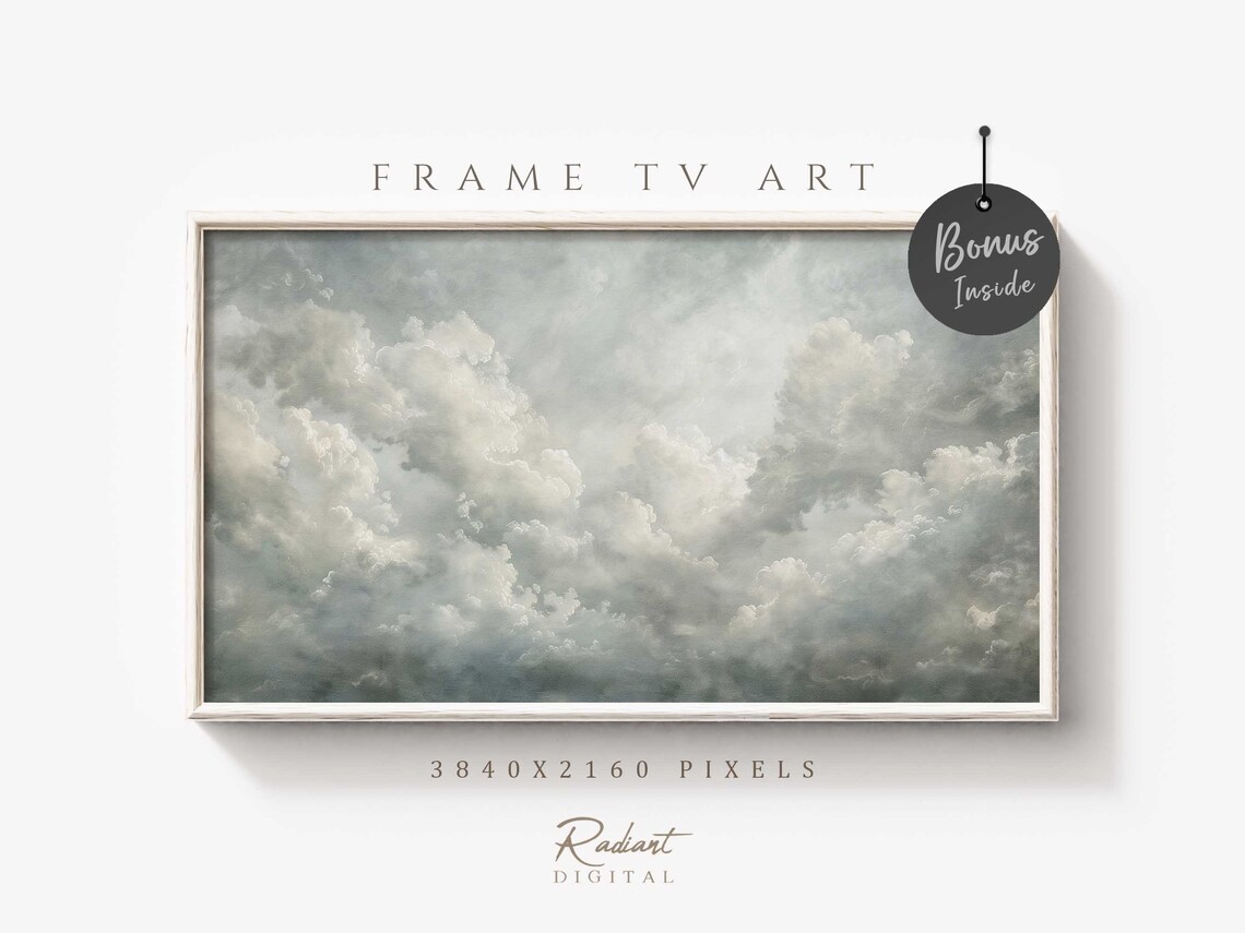 Moody Cloudscape, Minimalist Sky Scene Art Print