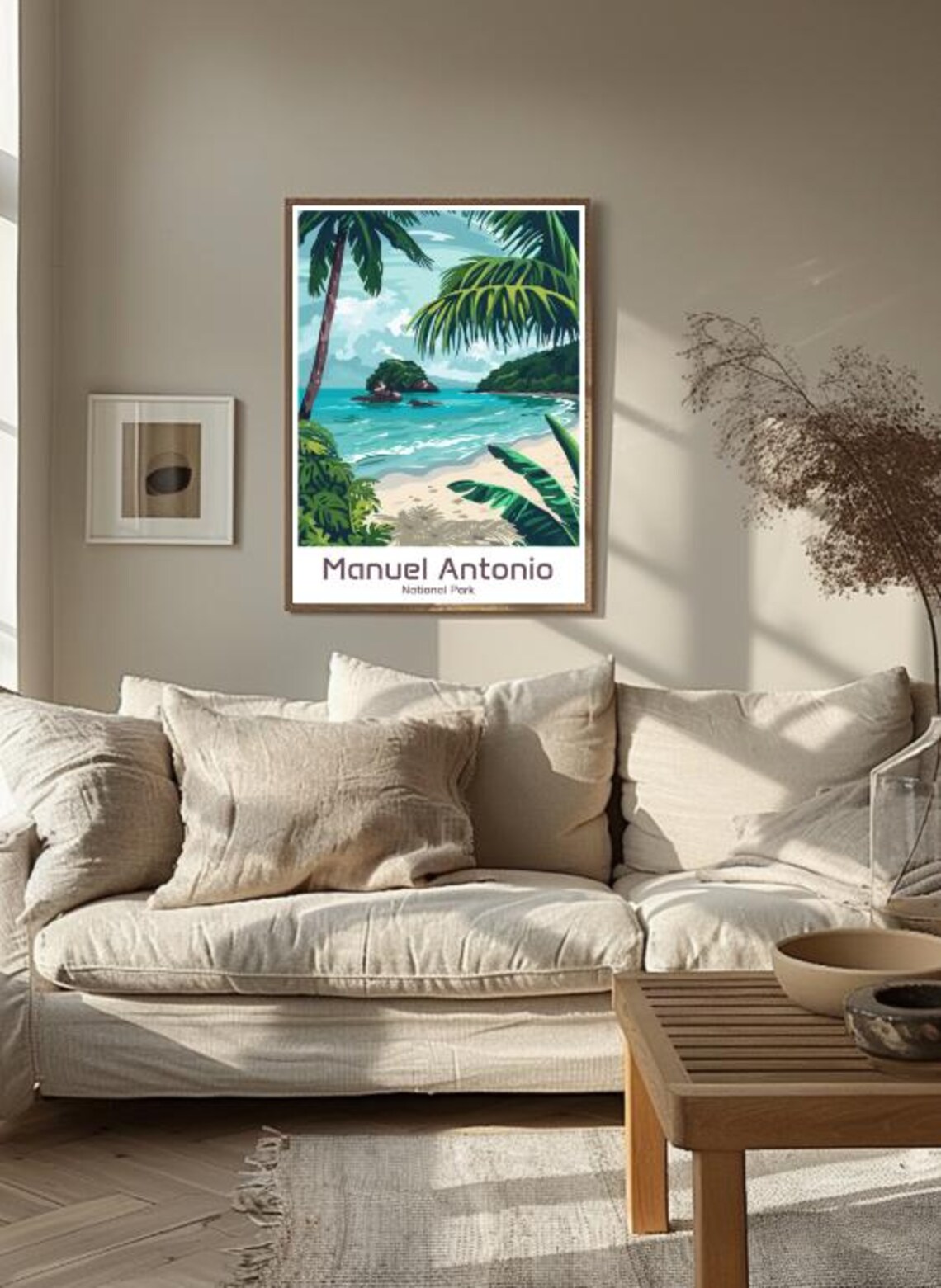 Manuel Antonio National Park Tropical Cove Palm Beach Poster - Image 3