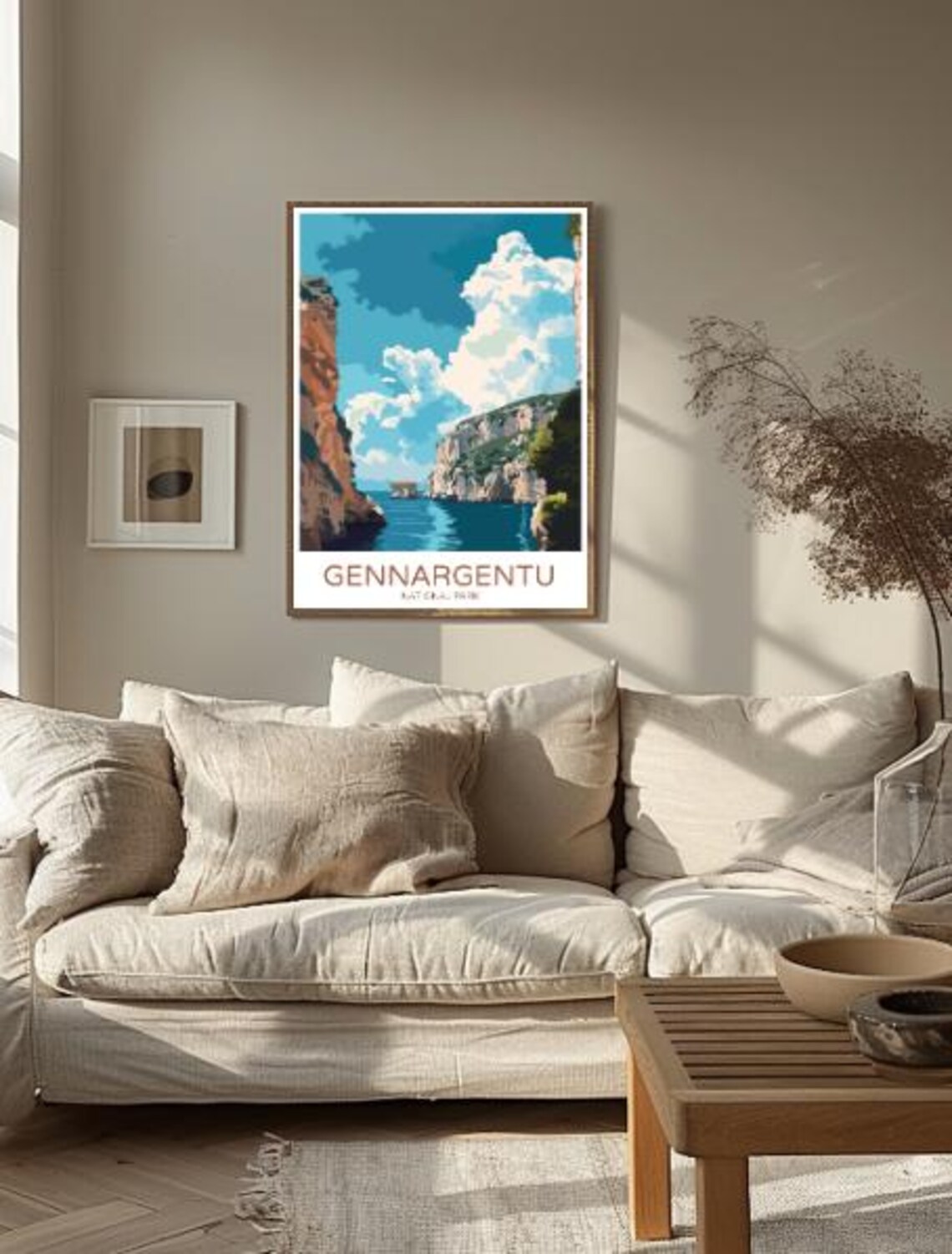 Gennargentu National Park Sardinia Italy Coastal Cliffs Travel Poster - Image 2