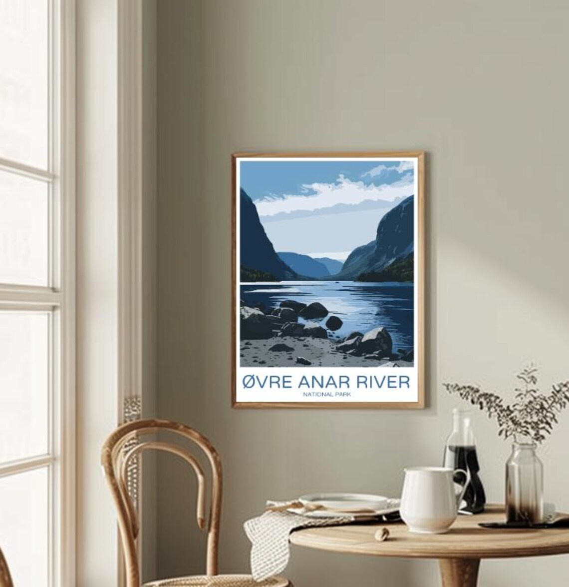 Øvre Anar River National Park Arctic Lake Scenic Travel Poster - Image 2