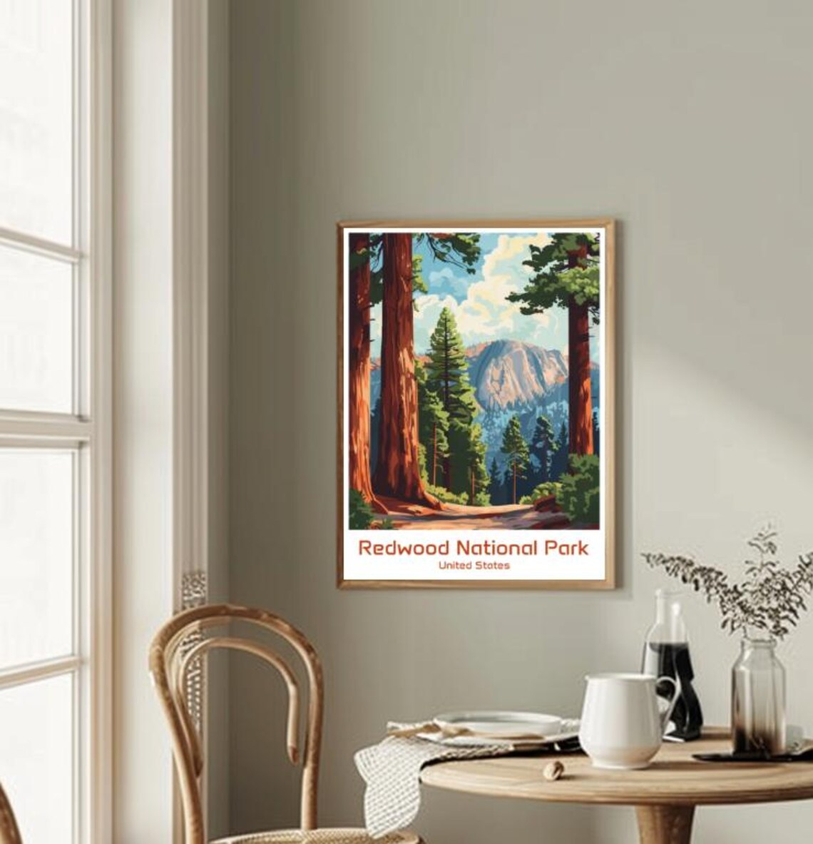 Redwood National Park Giant Forest Trail Scenic California Poster - Image 2