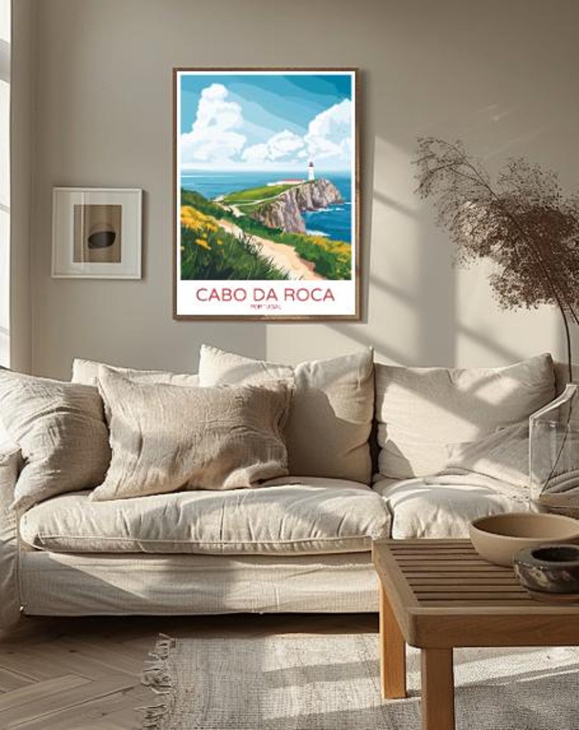 Cabo da Roca Portugal Travel Poster Lighthouse on Dramatic Cliffs - Image 2