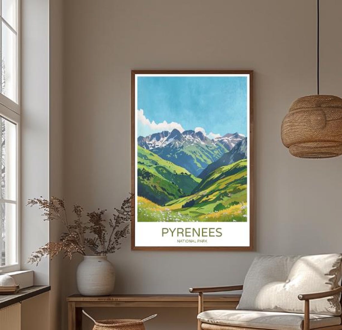 Parc National Des Pyrnes Travel Poster Majestic French Mountain Landscape Wall Art Nature Print France Decor - Image 3