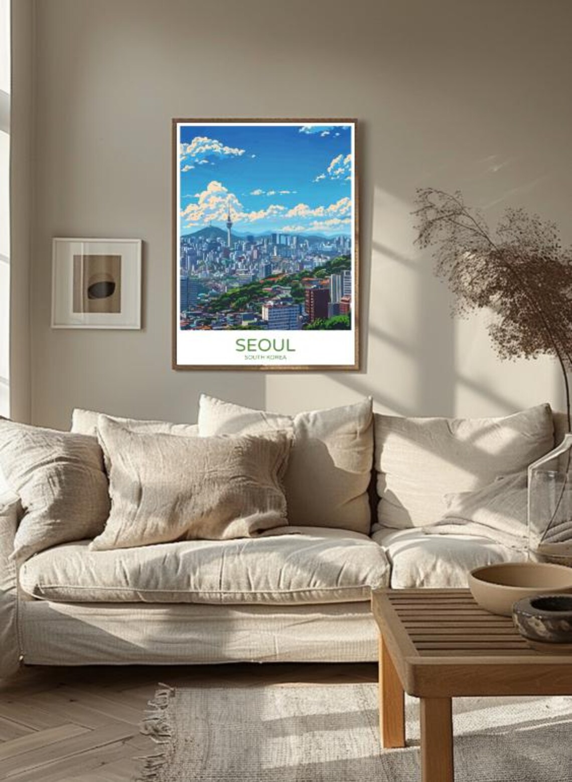 Seoul South Korea City Skyline Namsan Tower Travel Poster Gift Art - Image 3