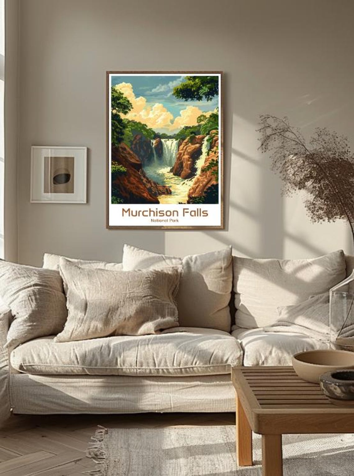 Murchison Falls National Park Waterfall Canyon Vintage Travel Poster - Image 3