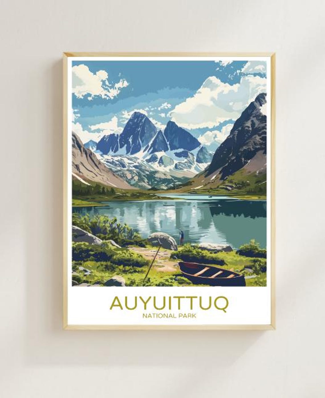Auyuittuq National Park Canada Arctic Wilderness Lake Canoe Poster
