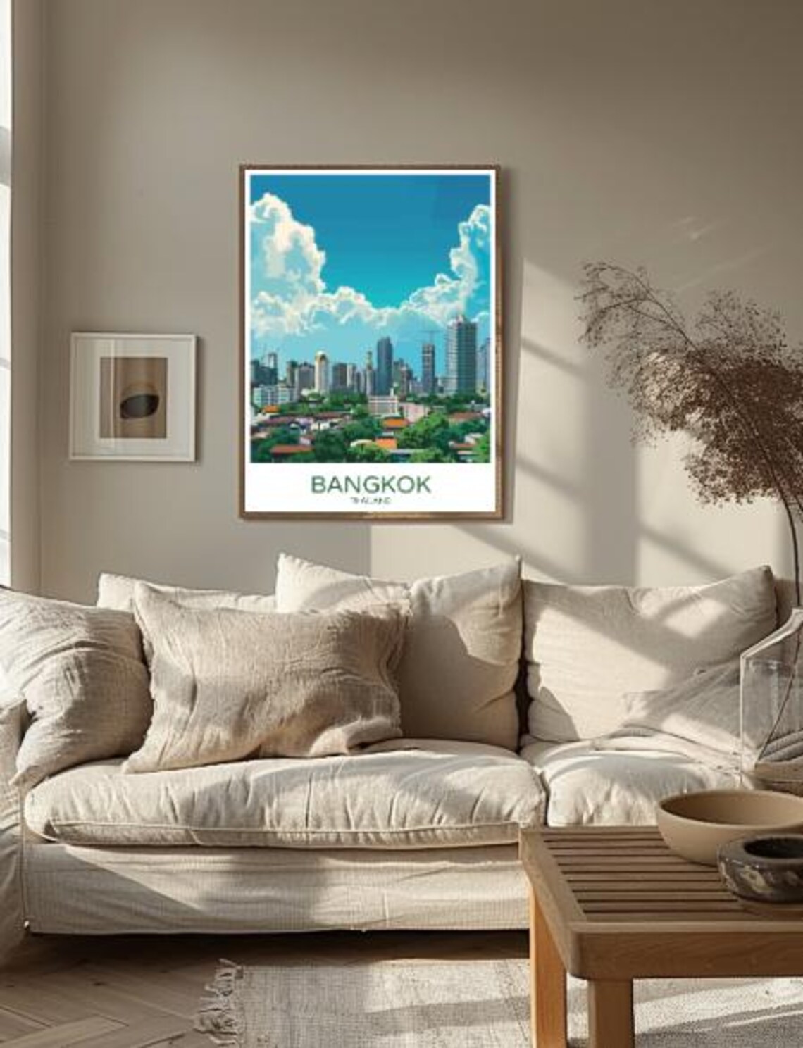 Bangkok Thailand Skyline Tropical City Modern Travel Art Poster - Image 2