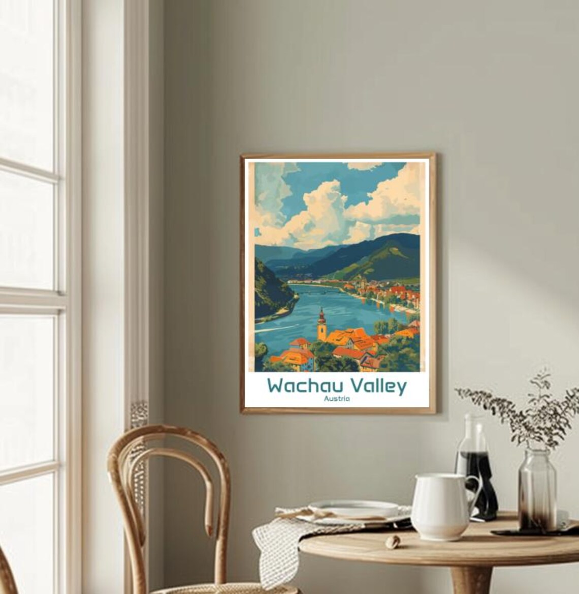 Wachau Valley Austria Danube River Vineyard Village Travel Poster - Image 2