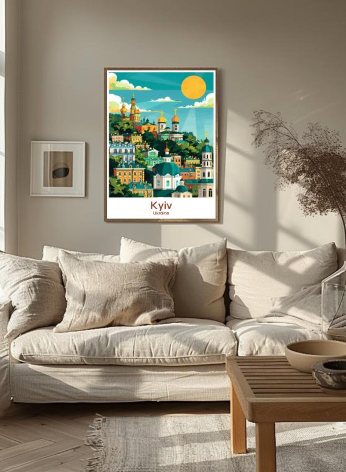 Kyiv Ukraine Golden Domed Churches Historic Cityscape Travel Poster - Image 3