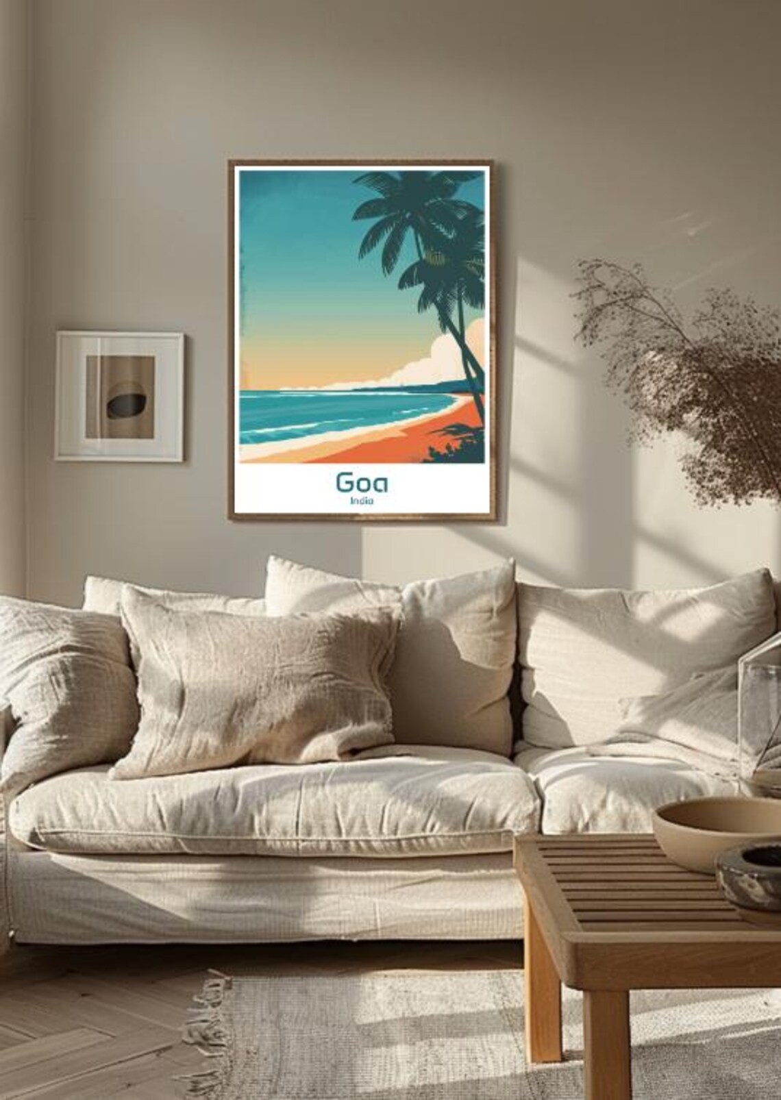 Goa India Tropical Beach Sunset Palms Golden Sand Escape Travel Poster - Image 3