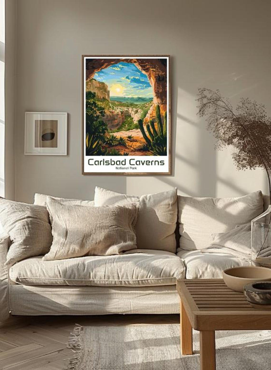 Carlsbad Caverns National Park Cave Vista Illustration Poster - Image 3
