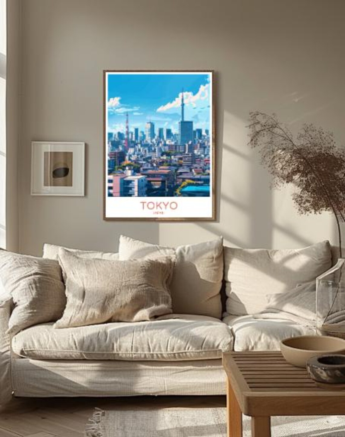 Tokyo Japan Skyline With Tokyo Tower Skytree City Travel Poster - Image 2