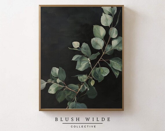 Vintage Eucalyptus Oil Painting Botanical Art Print