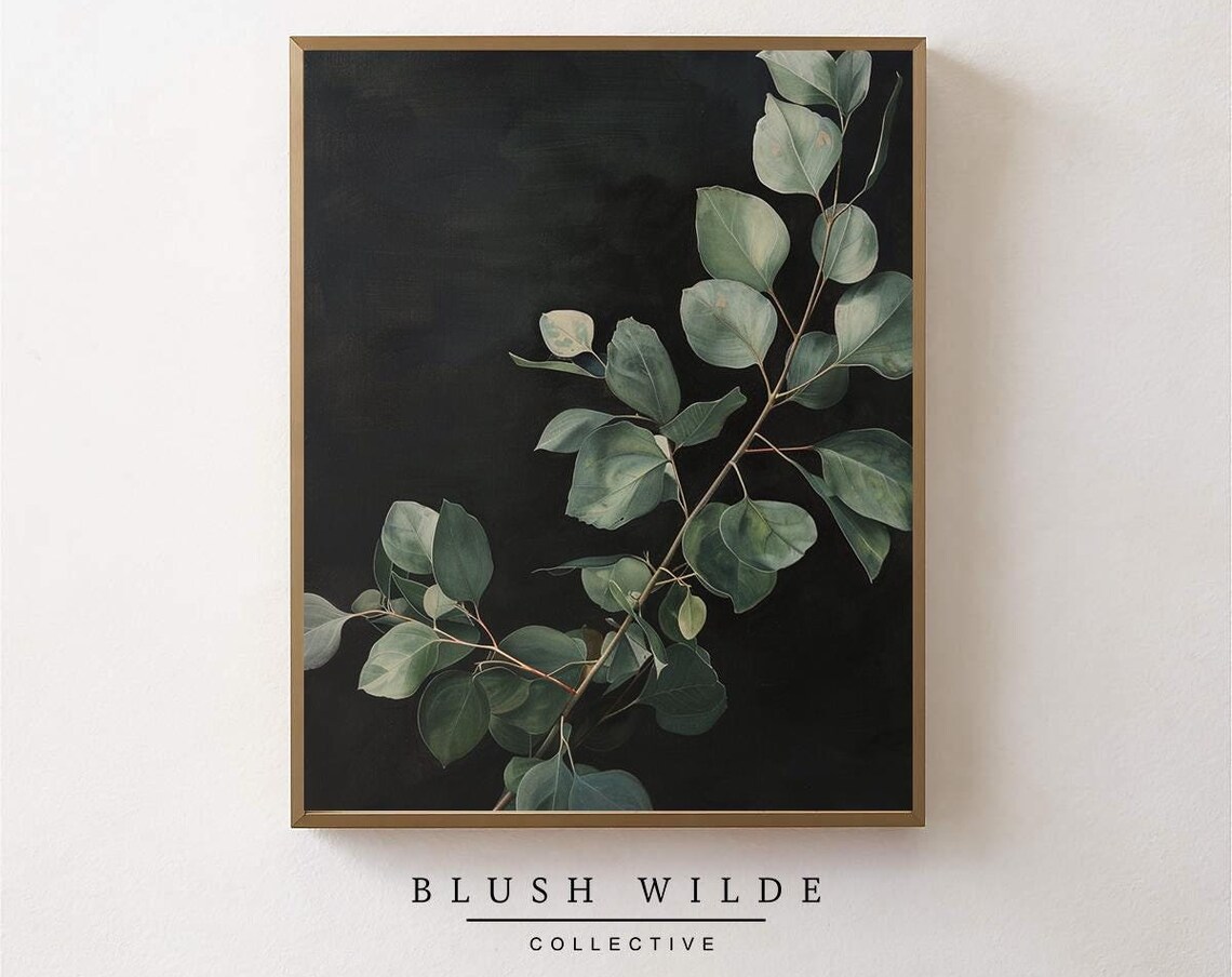 Vintage Eucalyptus Oil Painting Botanical Art Print