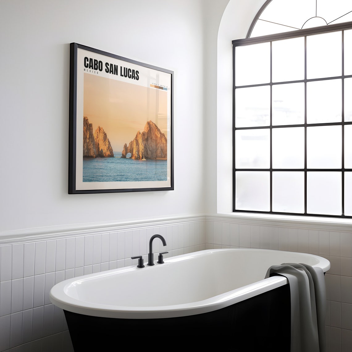 Cabo San Lucas Poster with El Arco Rock Formation at Golden Sunset - Image 2