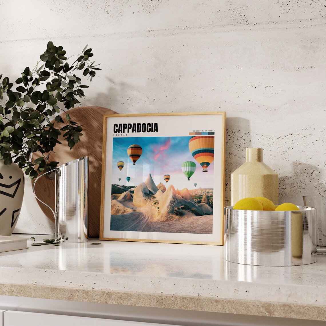 Cappadocia Turkey Hot Air Balloons Fairy Chimneys Sunrise Poster - Image 4