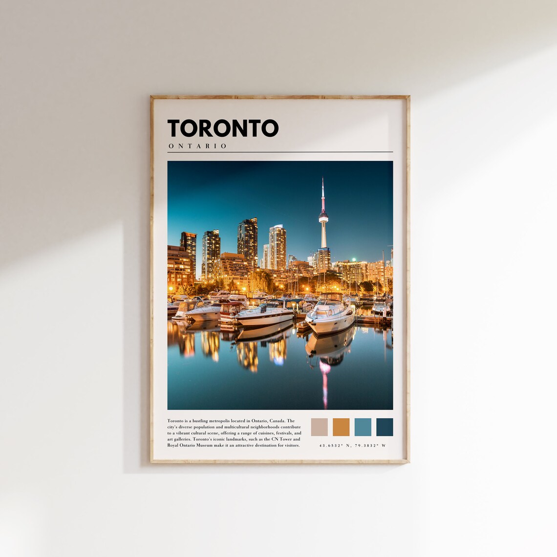 Toronto Ontario Travel Poster, CN Tower Photography