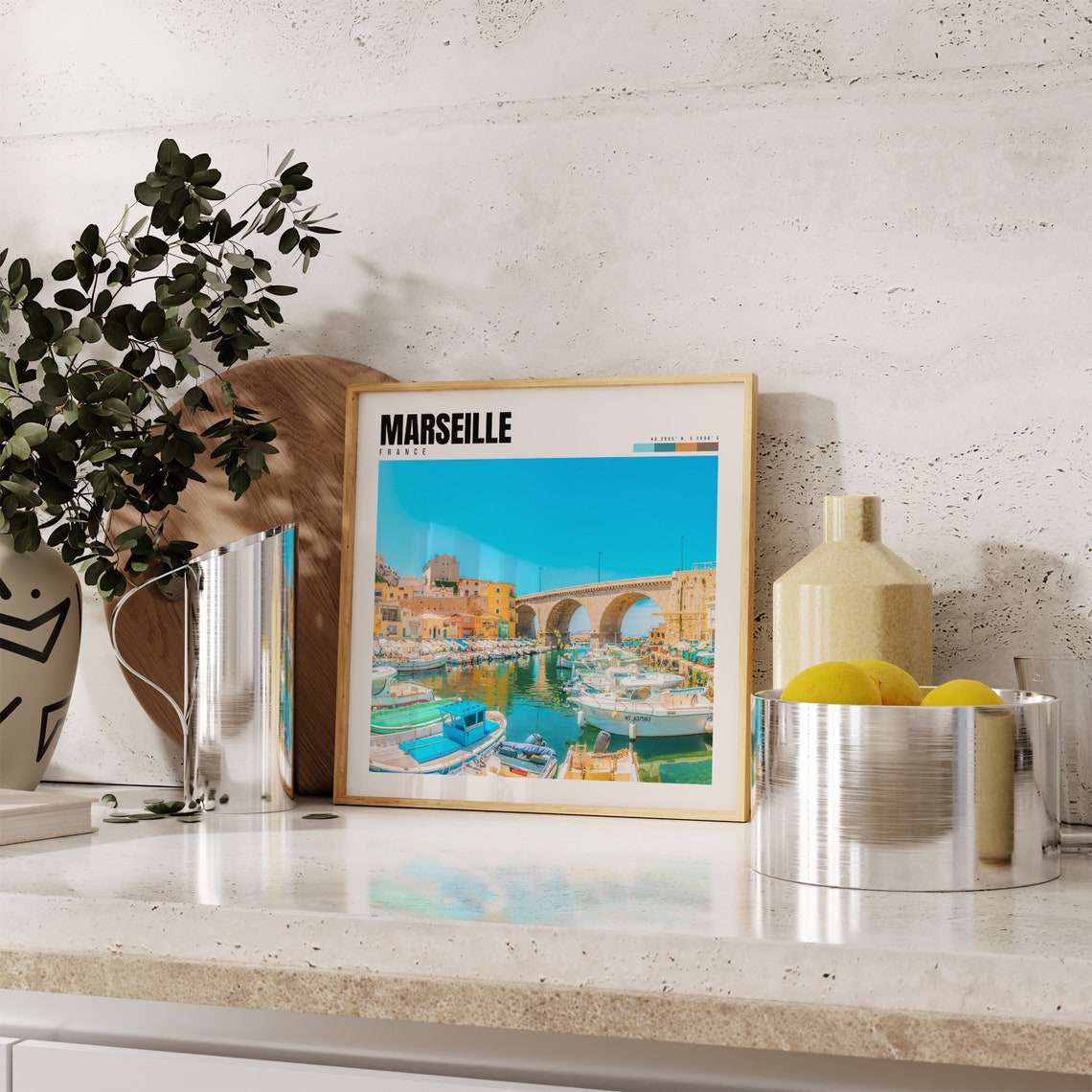 Marseille Poster with Vallon des Auffes Harbor and Stone Viaduct - Image 4