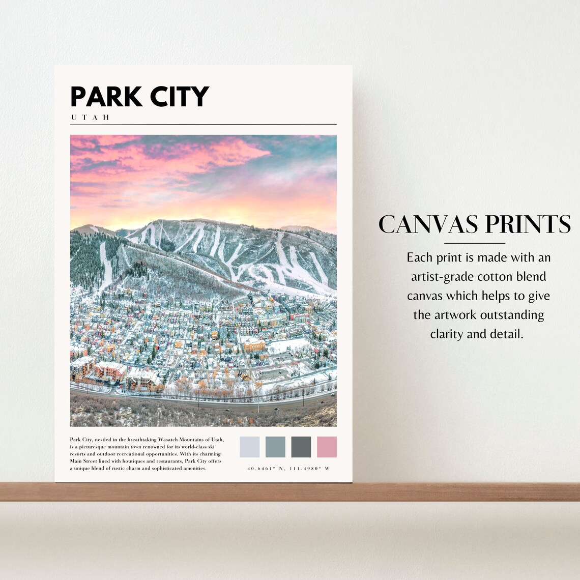 Park City Utah Travel Poster, Home Decor - Image 2