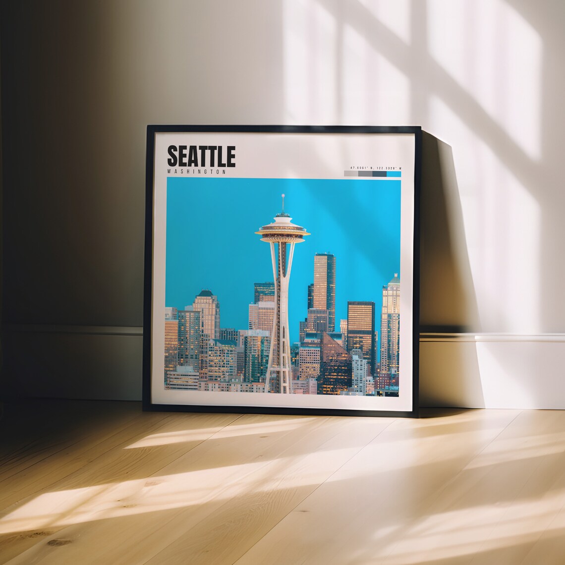 Seattle Washington Space Needle Travel Poster Print - Image 3