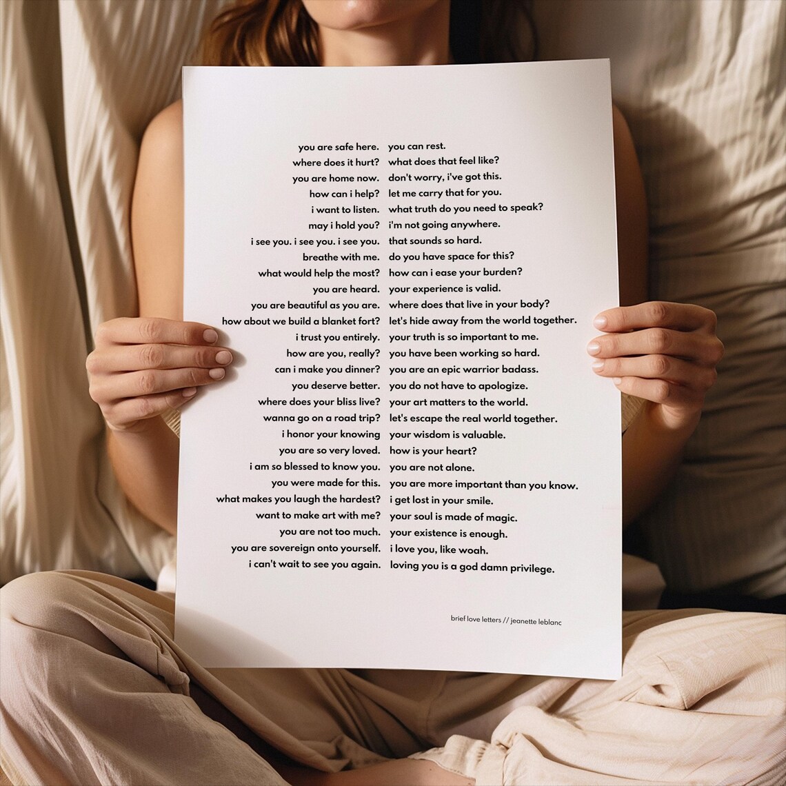 Love Languages, Radical Empathy Poetry Print