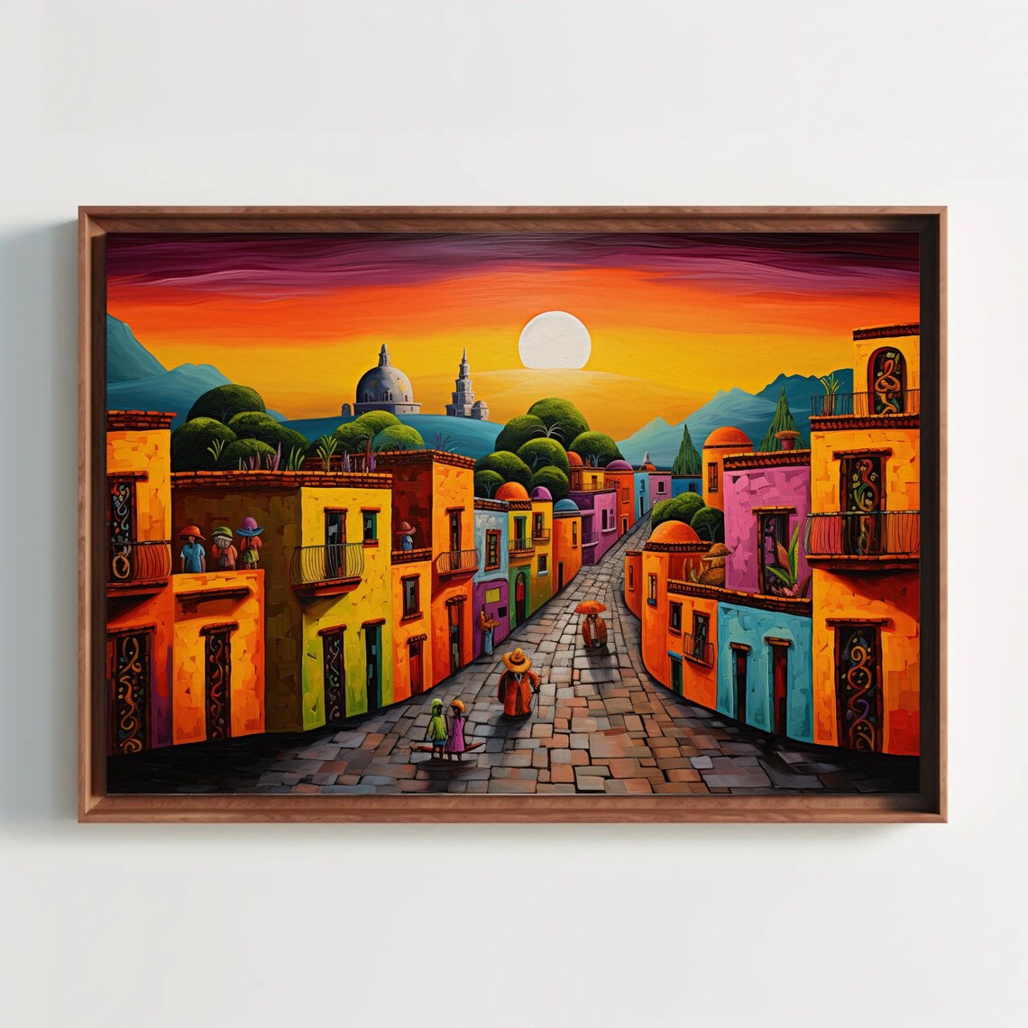 Mexican Landscape Oil Painting, Modern Art Print - Image 3