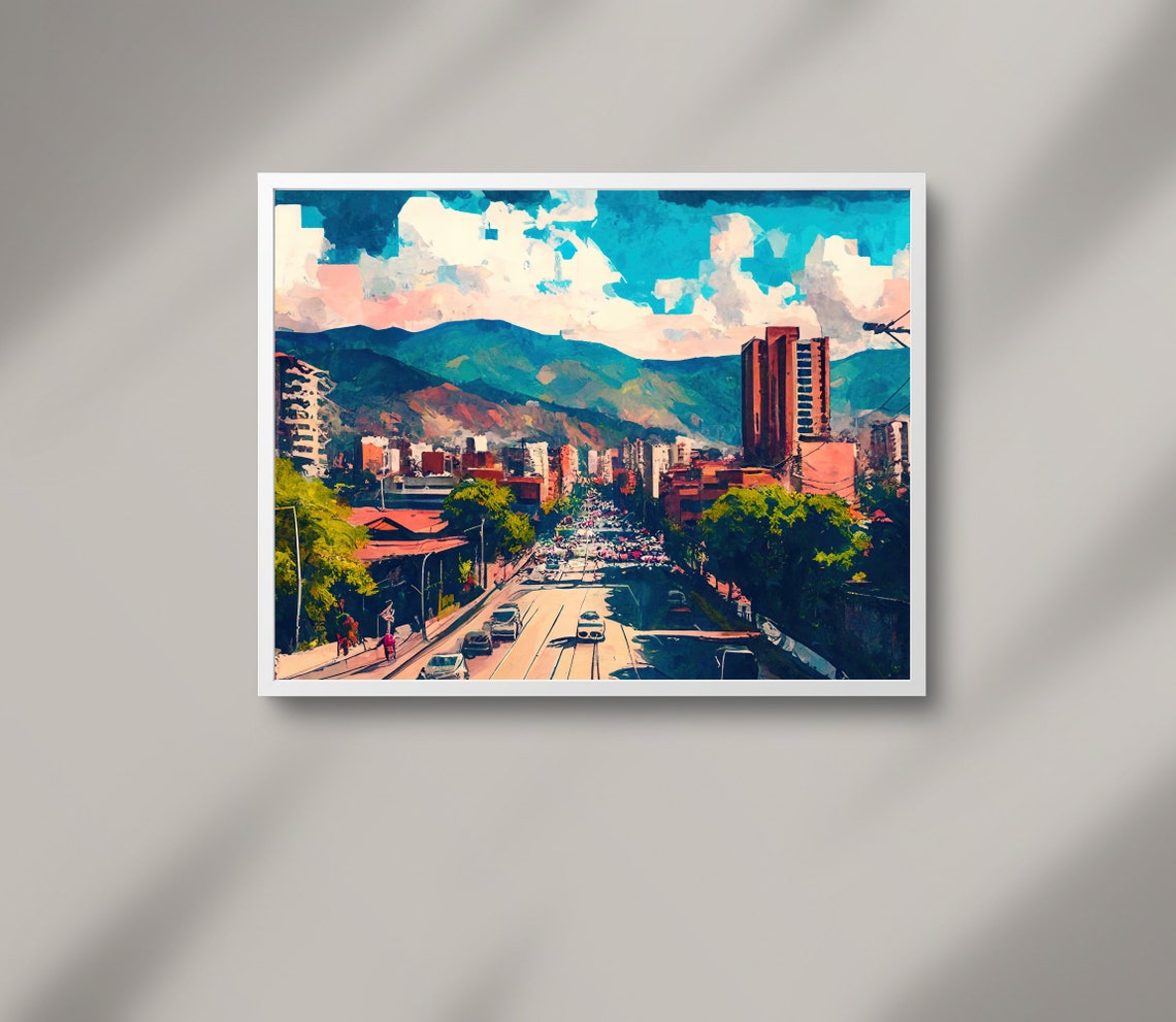 Colombia Art Print Bogota Colombia Art Colombian Travel Print Large Wall Art For Colombian Decor Colombia Oil Painting - Image 3