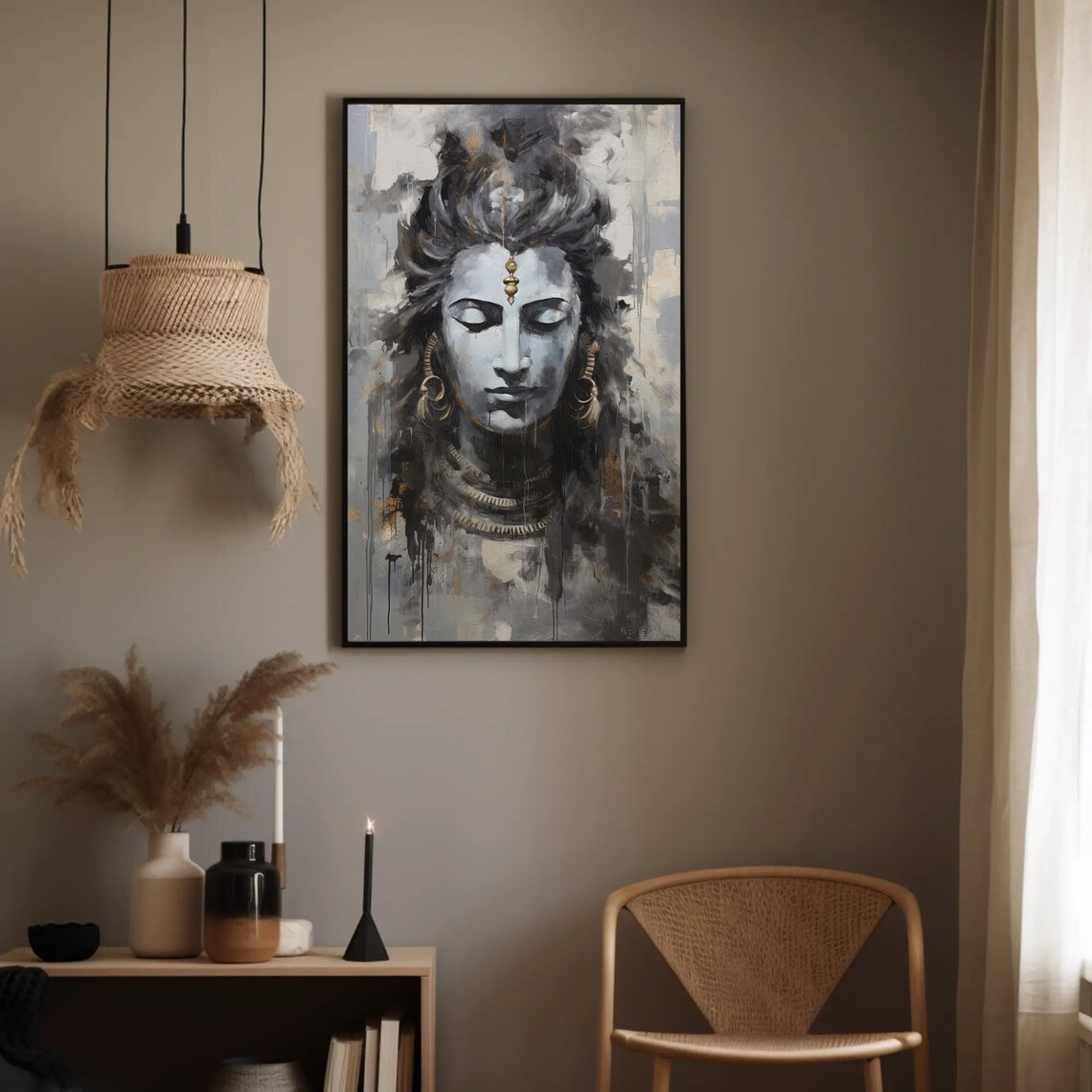 Shiva Hindu God Poster Print, Indian Wall Decor - Image 2