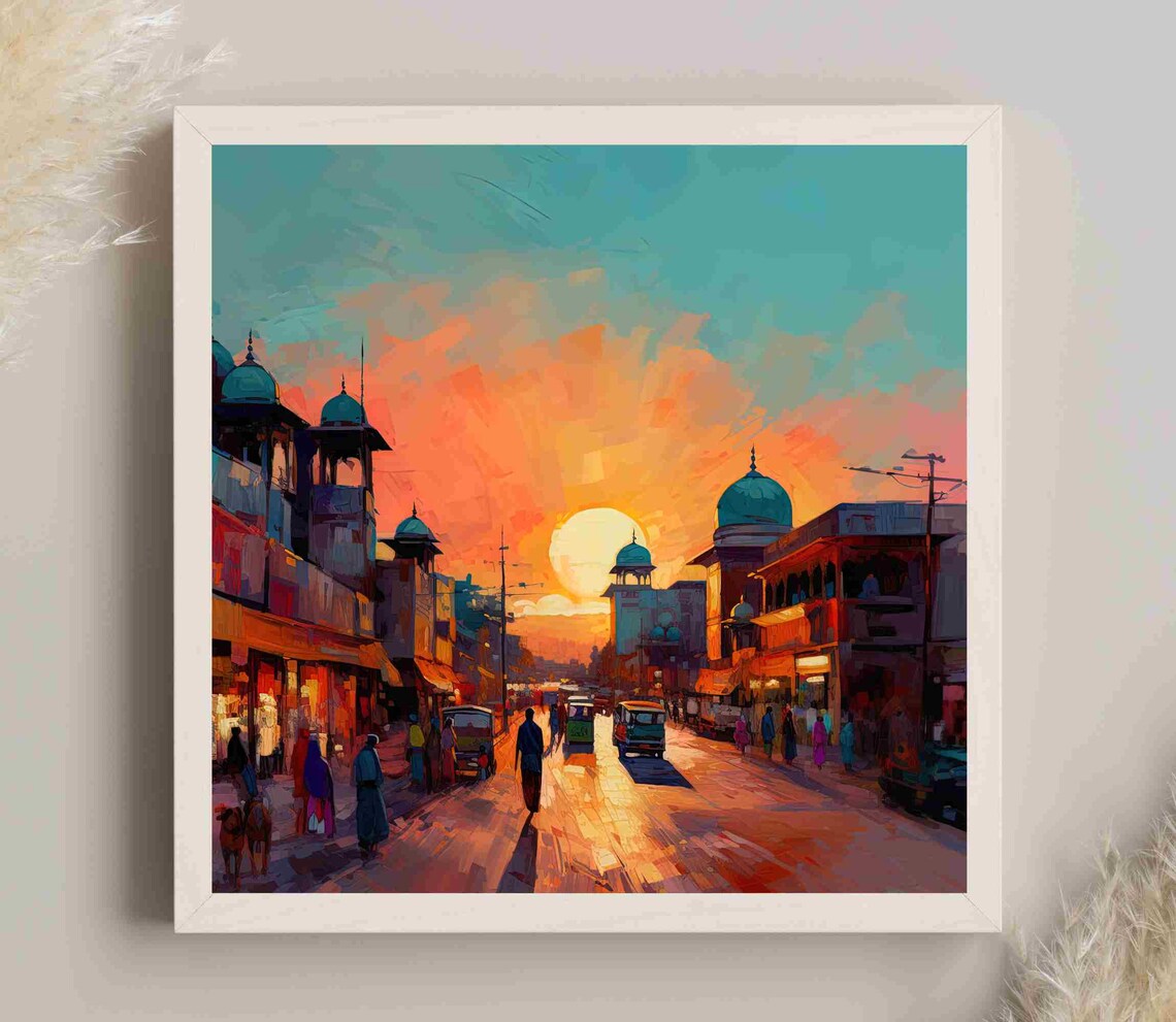 Delhi Travel Poster, India City Wall Art Print